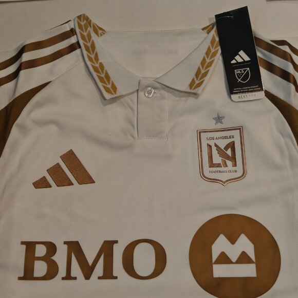 Adidas LAFC 25/26 Away Jersey Men's Size S Small White NWT Gold Soccer MLS - Picture 3 of 12